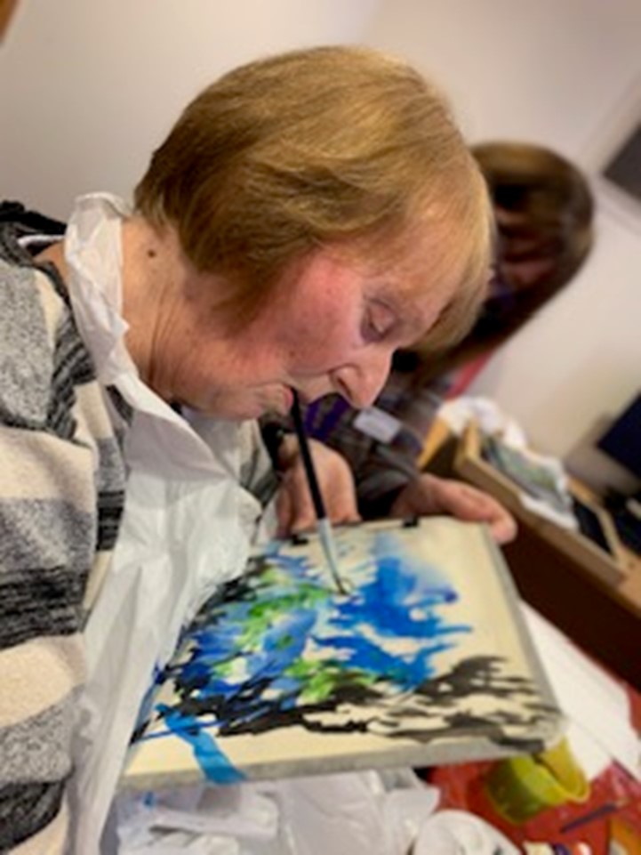 Photo of Ann painting